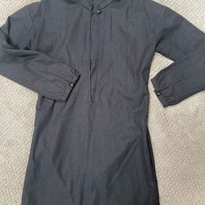 Yves Saint Laurent Dark Gray Long Sleeve Dress